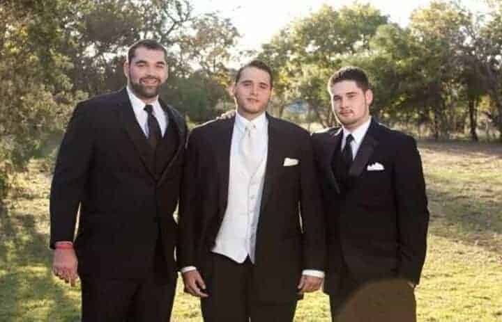 The three Piña brothers gathered for Jason's wedding.