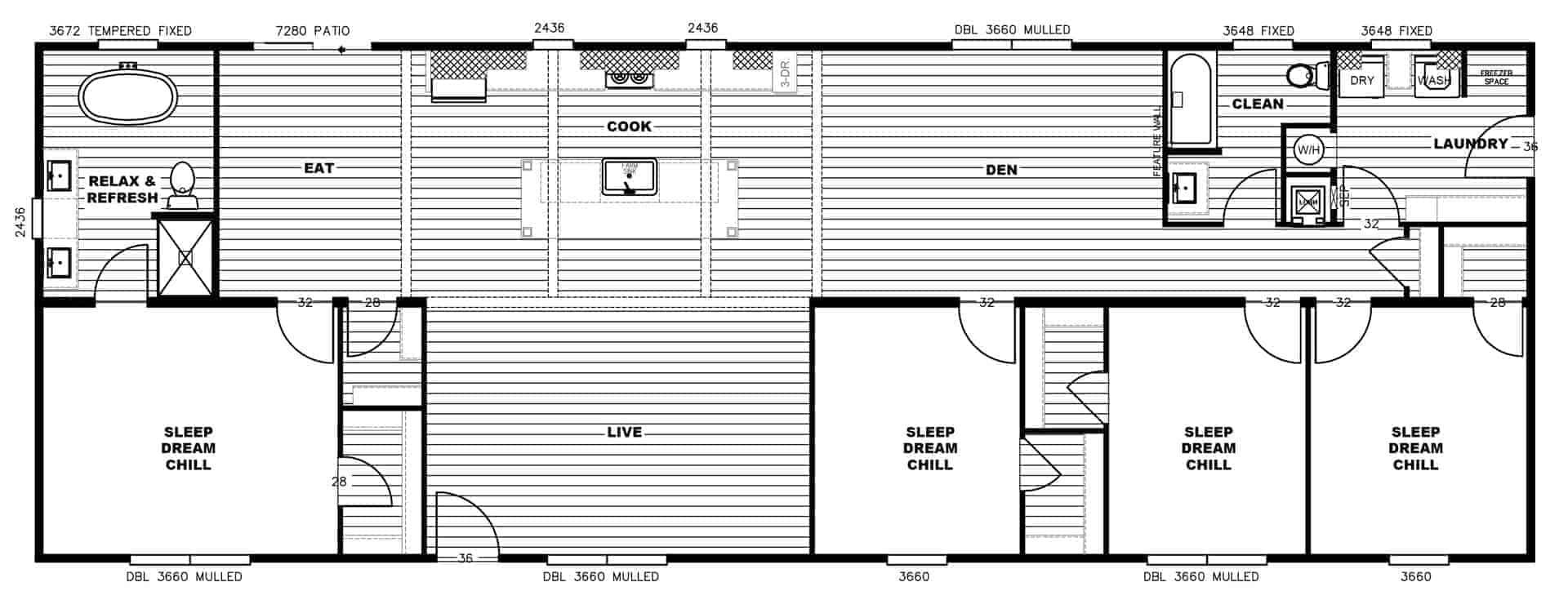 Clayton Nellie Manufactured Home Floor Plan