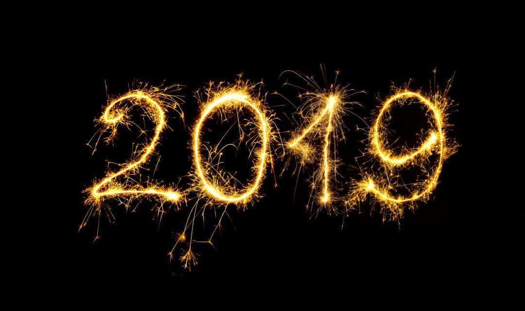 2019 written in the air with a sparkler