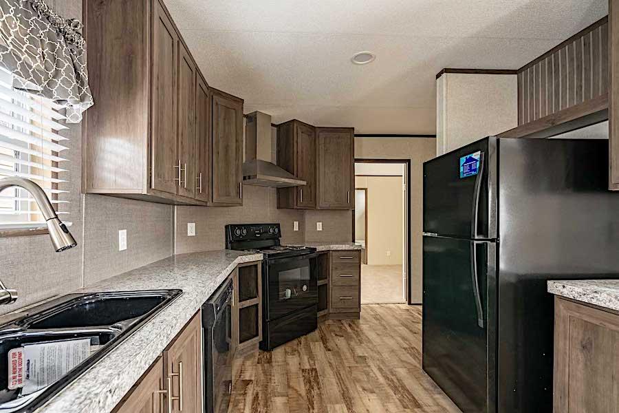 Fleetwood Weston 16763A kitchen galley view