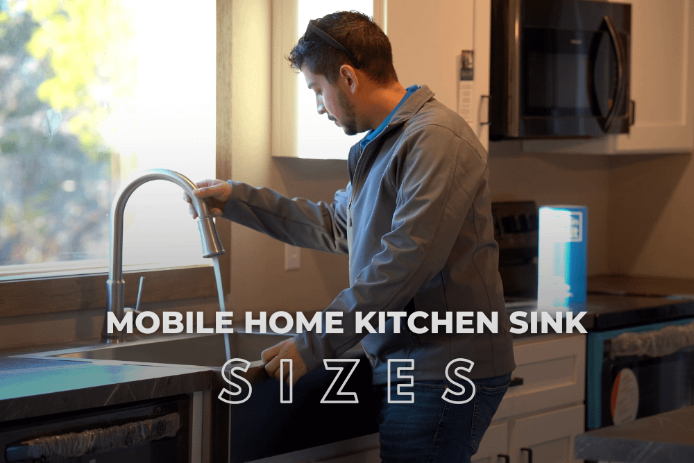 man wondering what he should know about mobile home kitchen sinks