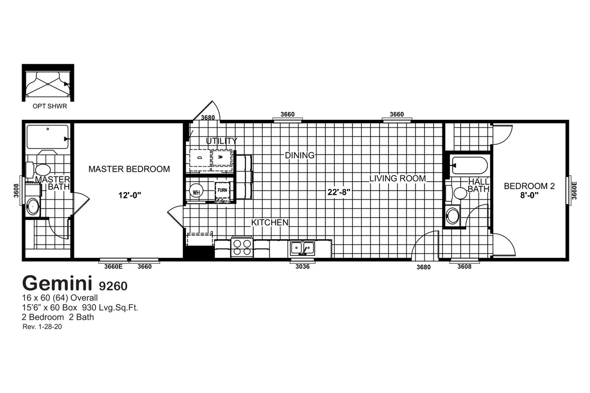 Oak Creek Nexus Gemini Plus - floorplan